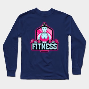 Fitness Goddess | Female Gym Workout Dumbbells Bodybuilder Girl Long Sleeve T-Shirt